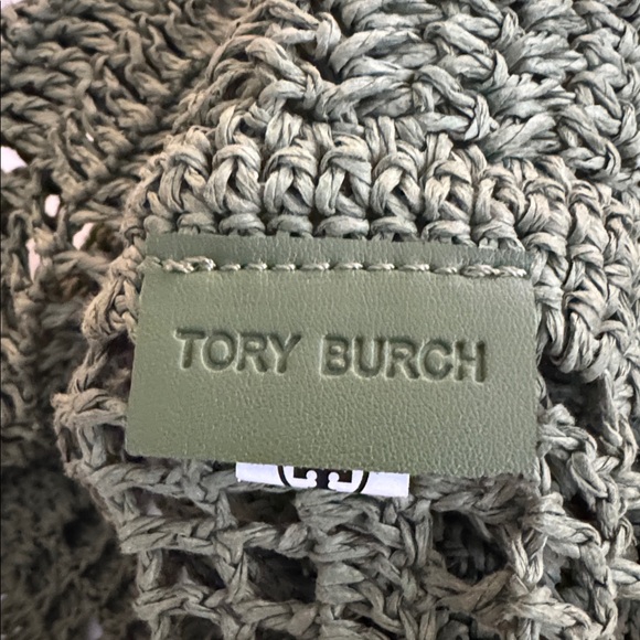 Tory Burch Olive Crochet Tote - Picture 6 of 7